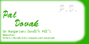 pal dovak business card